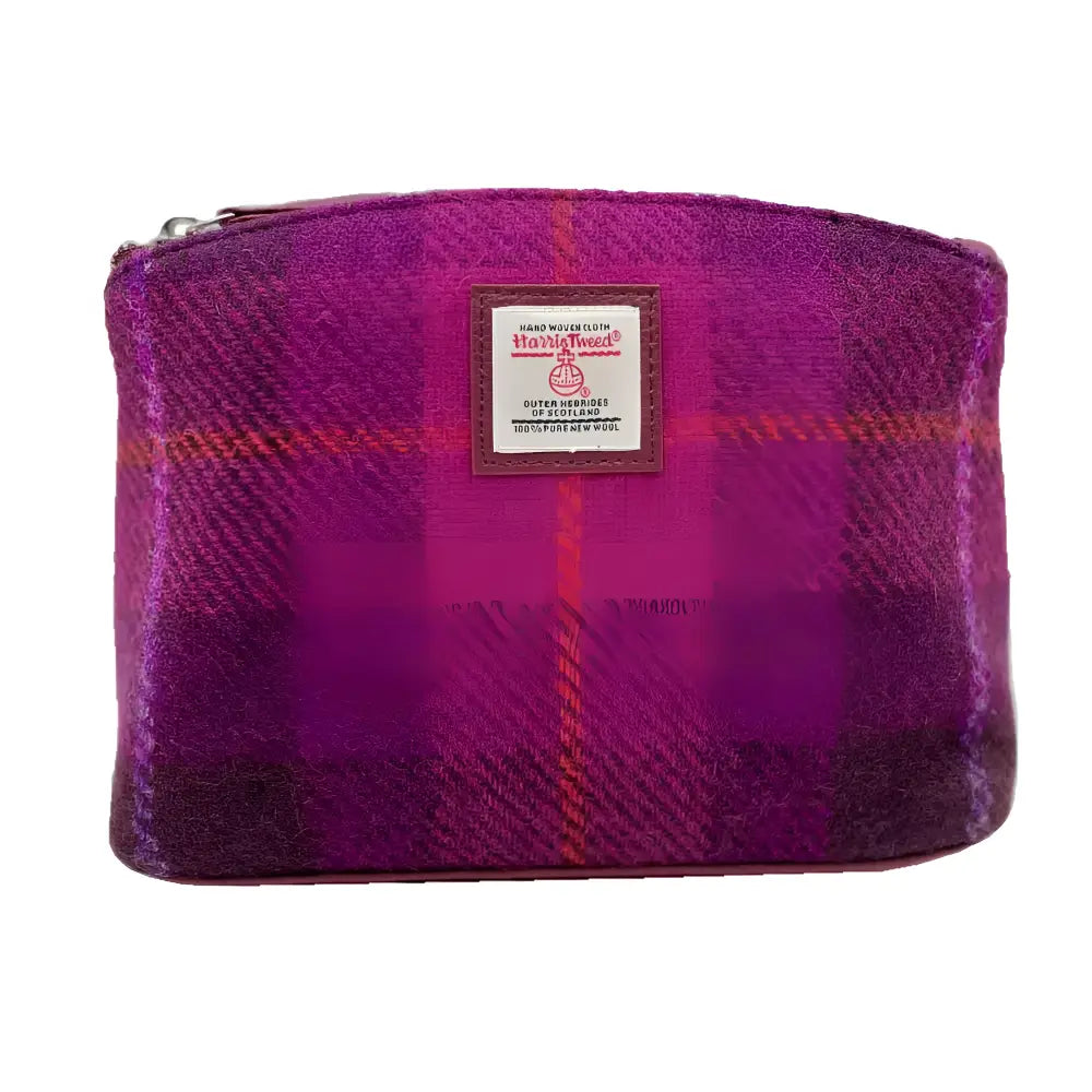 Harris Tweed Cosmetic Bag - Pink/Purple