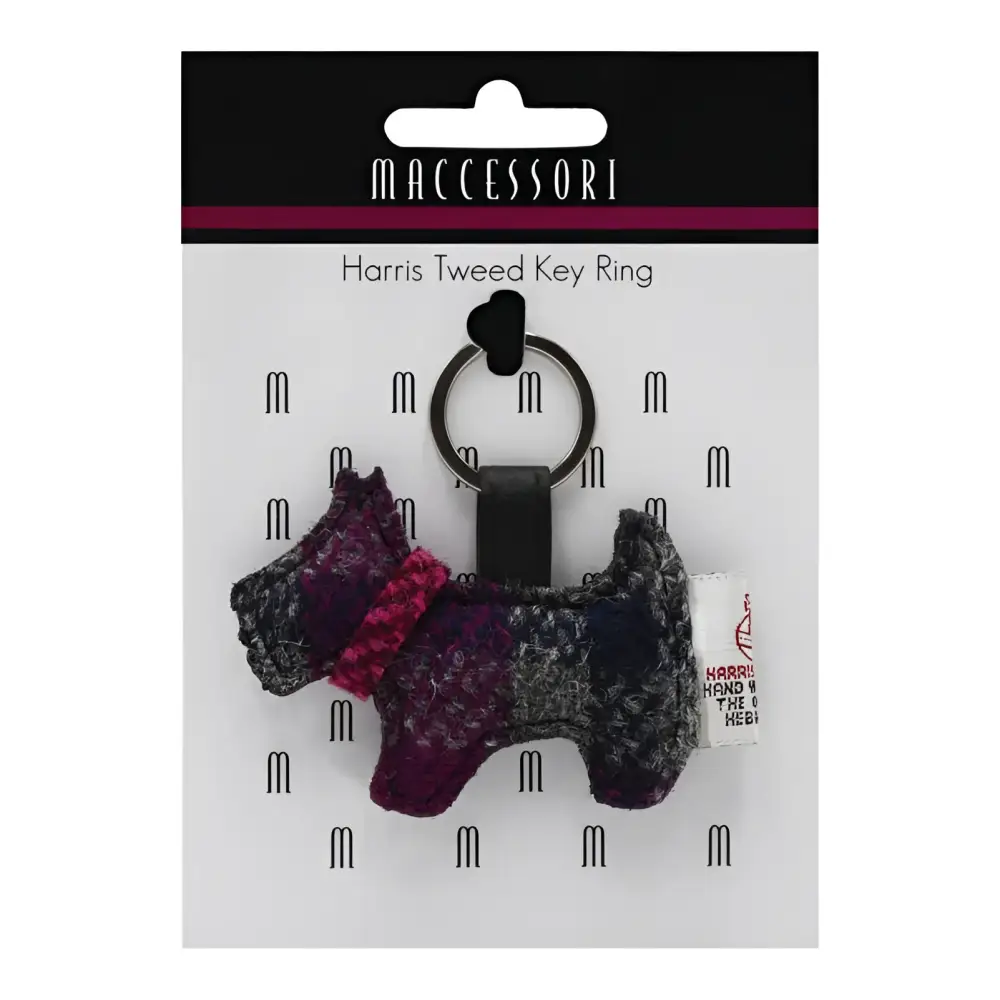 Harris Tweed Dog Key Ring