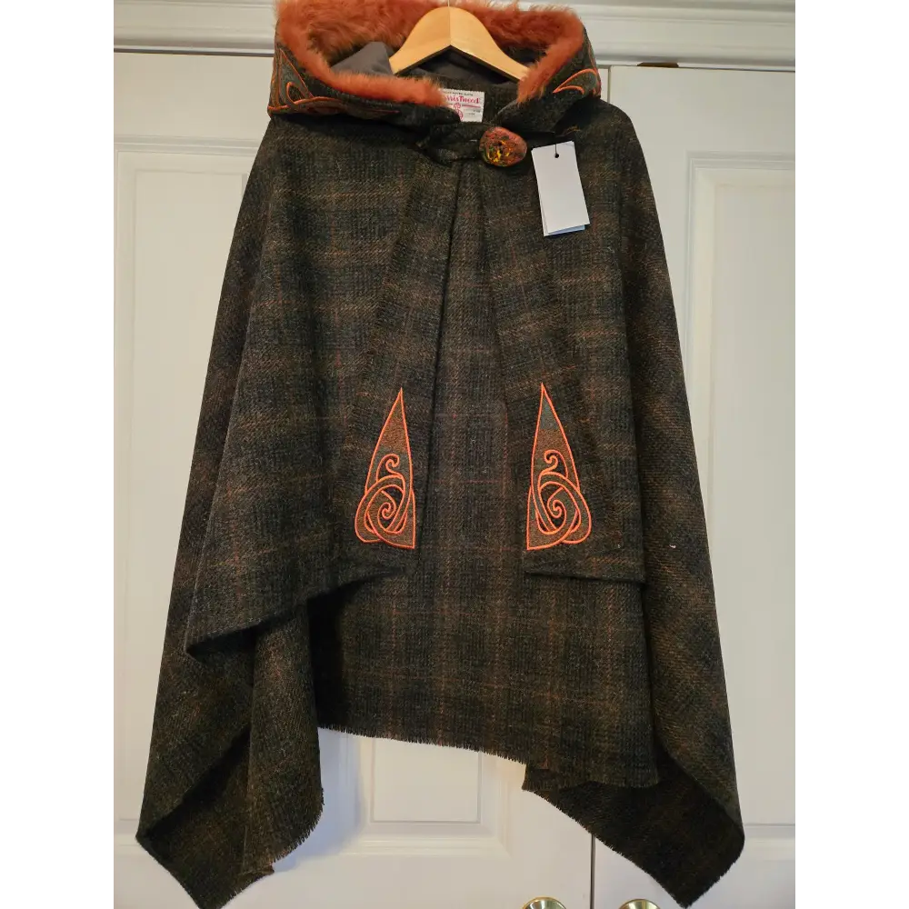 Harris Tweed Hebridean Hooded Cape - Cosy Essentials