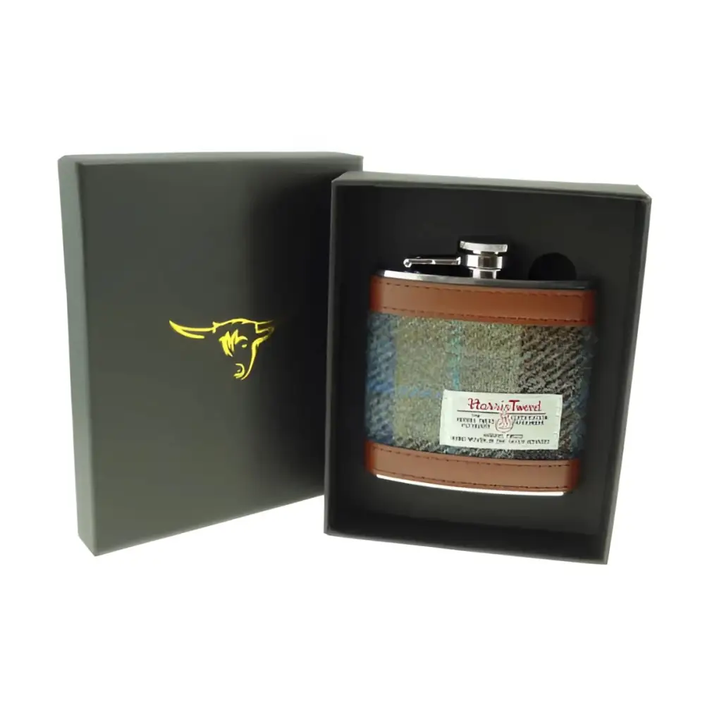 Harris Tweed Hip Flask