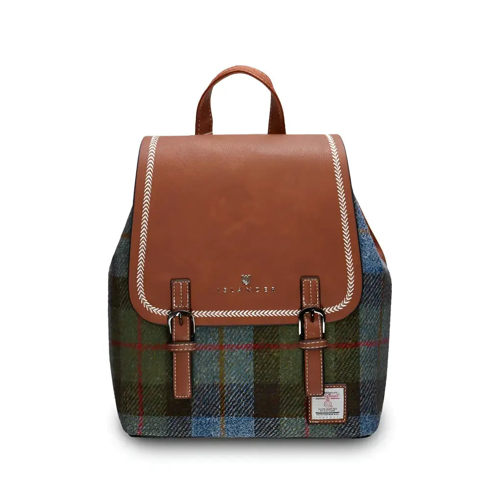 Harris Tweed Jura Backpack - Chestnut Blue