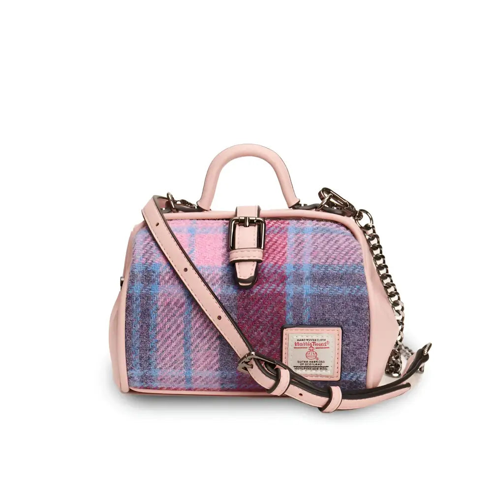 Harris Tweed Mini Doctor’s Bag - Pink and Blue
