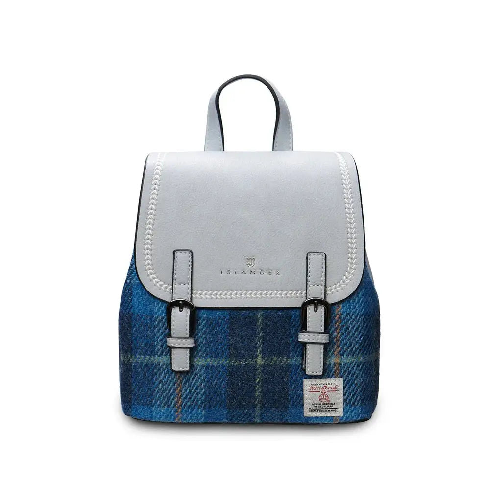 Harris Tweed Mini Jura Backpack - Blue