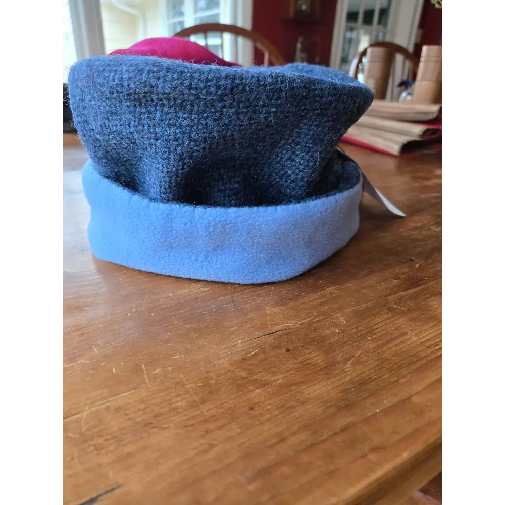 Harris Tweed Morag Hat - Blue with blue inside - Cosy Essentials