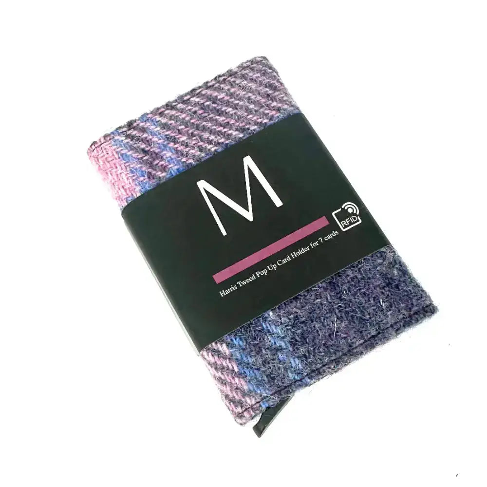 Harris Tweed Pop-up Card Holder - Pastel