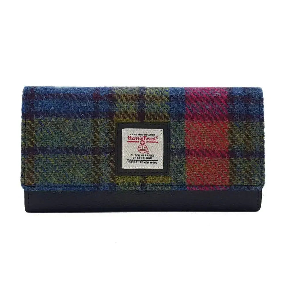 Harris Tweed Purse - Blue/Pink