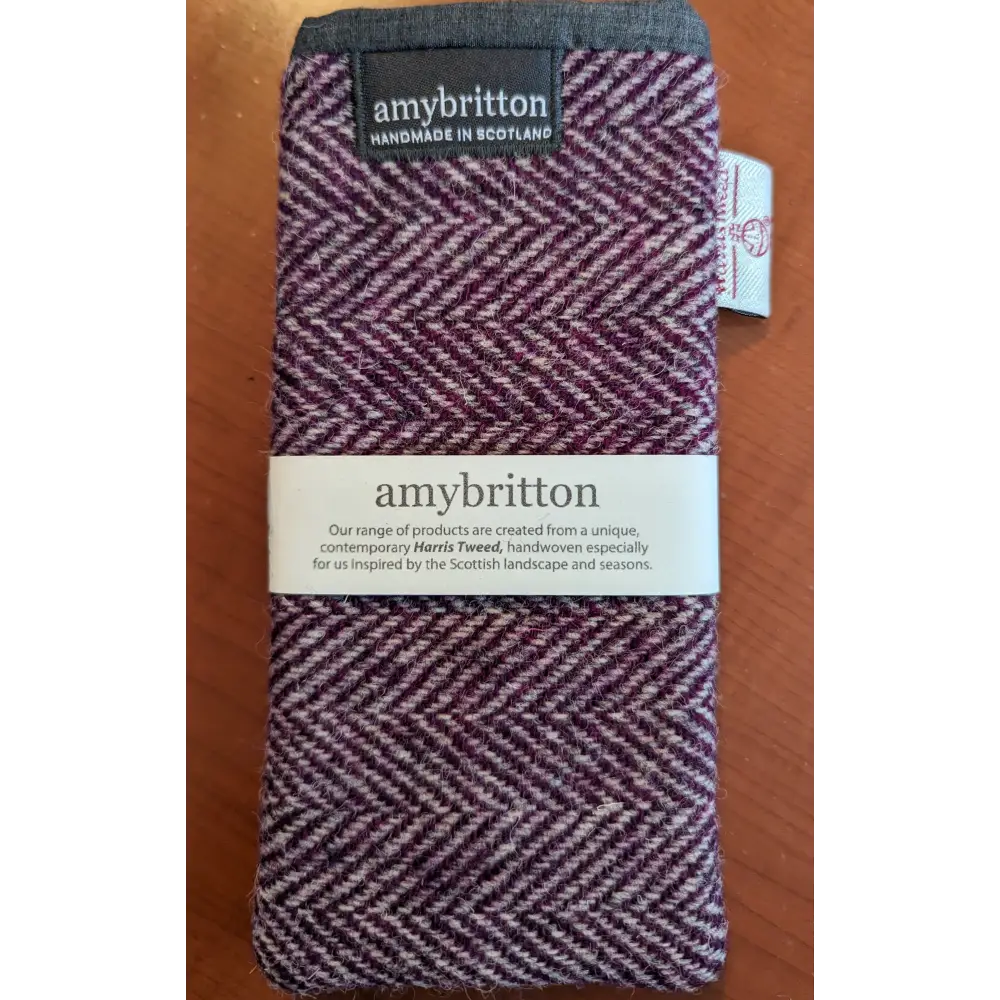 Harris Tweed Regular Glasses Case - Heather (Landscape)