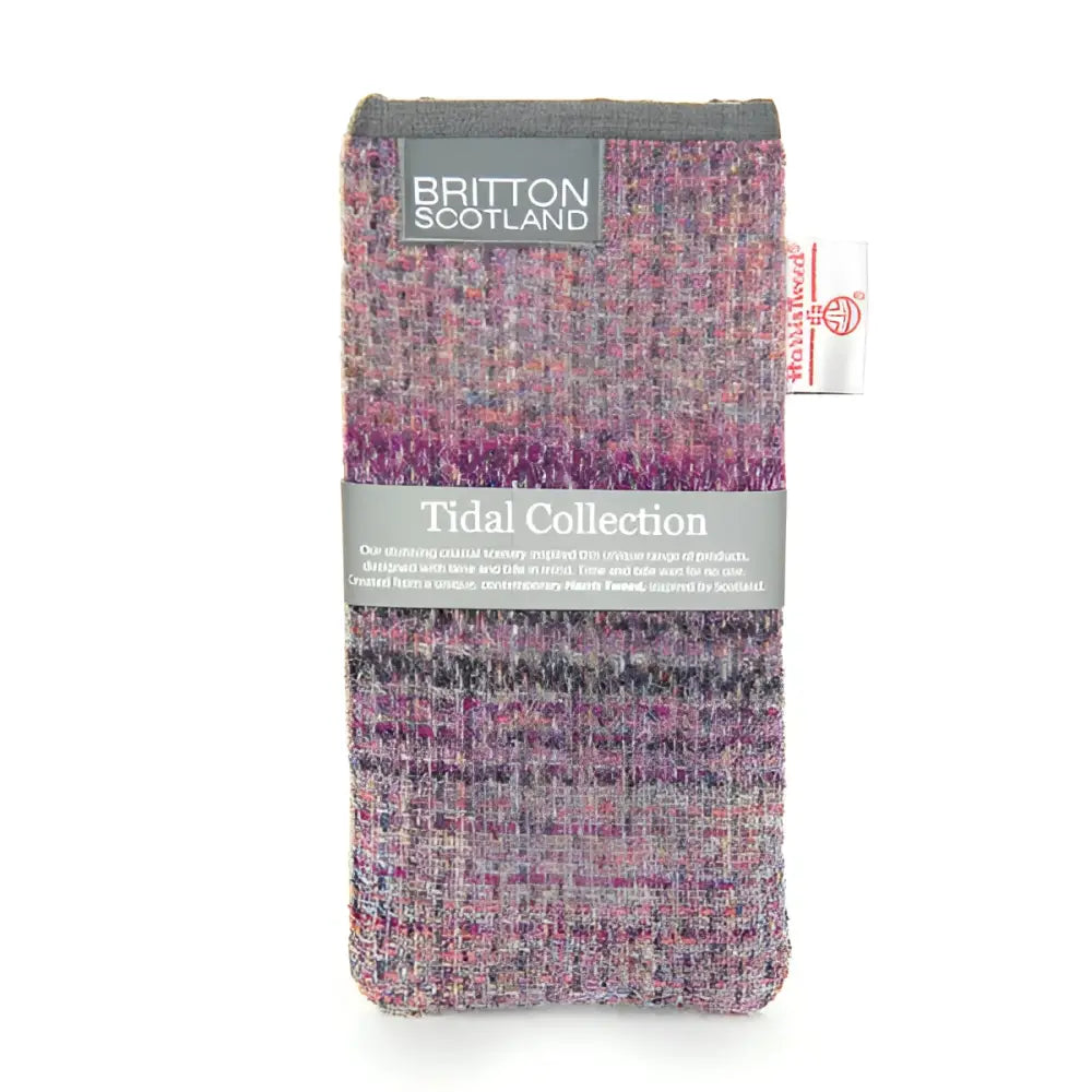 Harris Tweed Regular Glasses Case - Pink Stripe (Tidal Range)