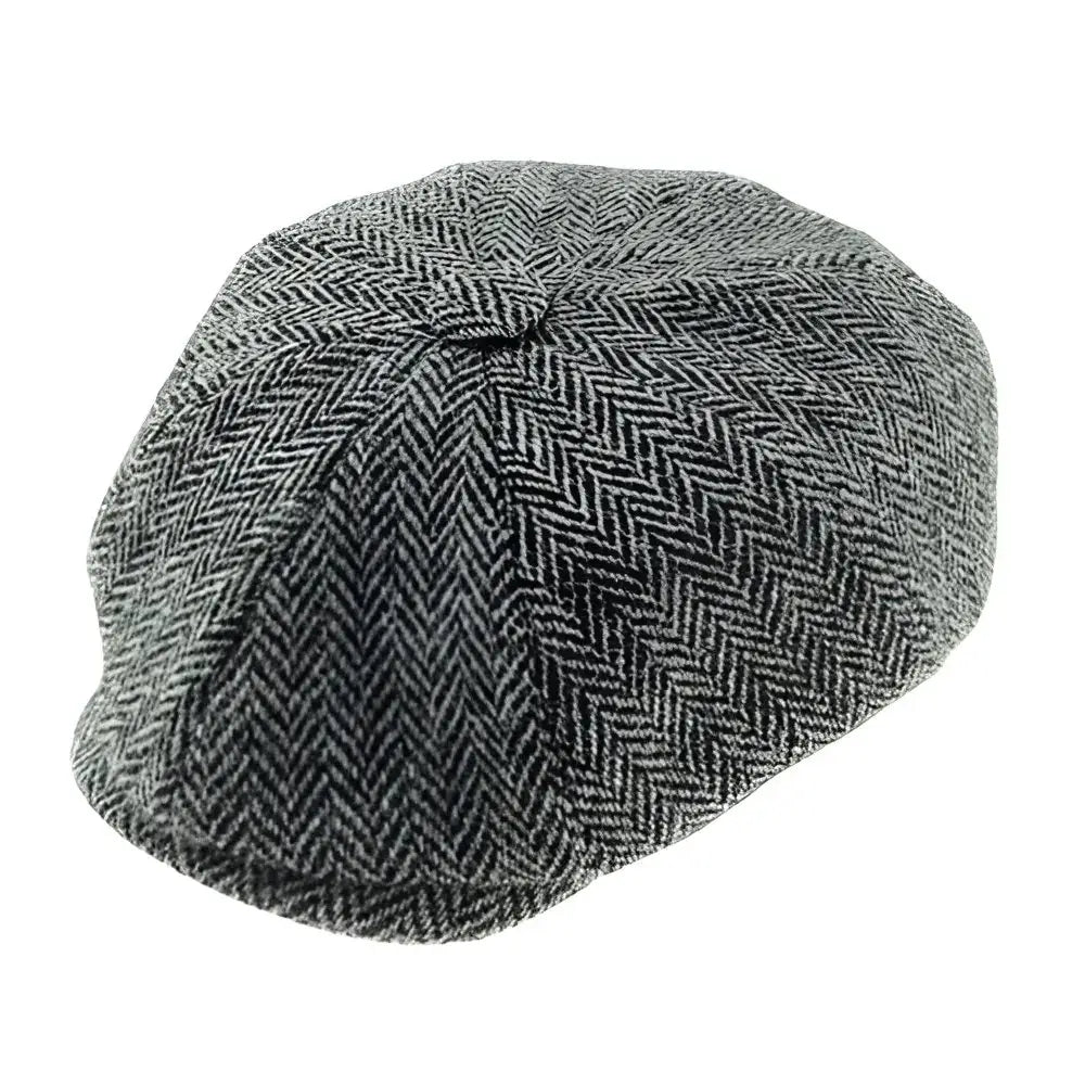 Harris Tweed Shelby Cap - Small / Grey