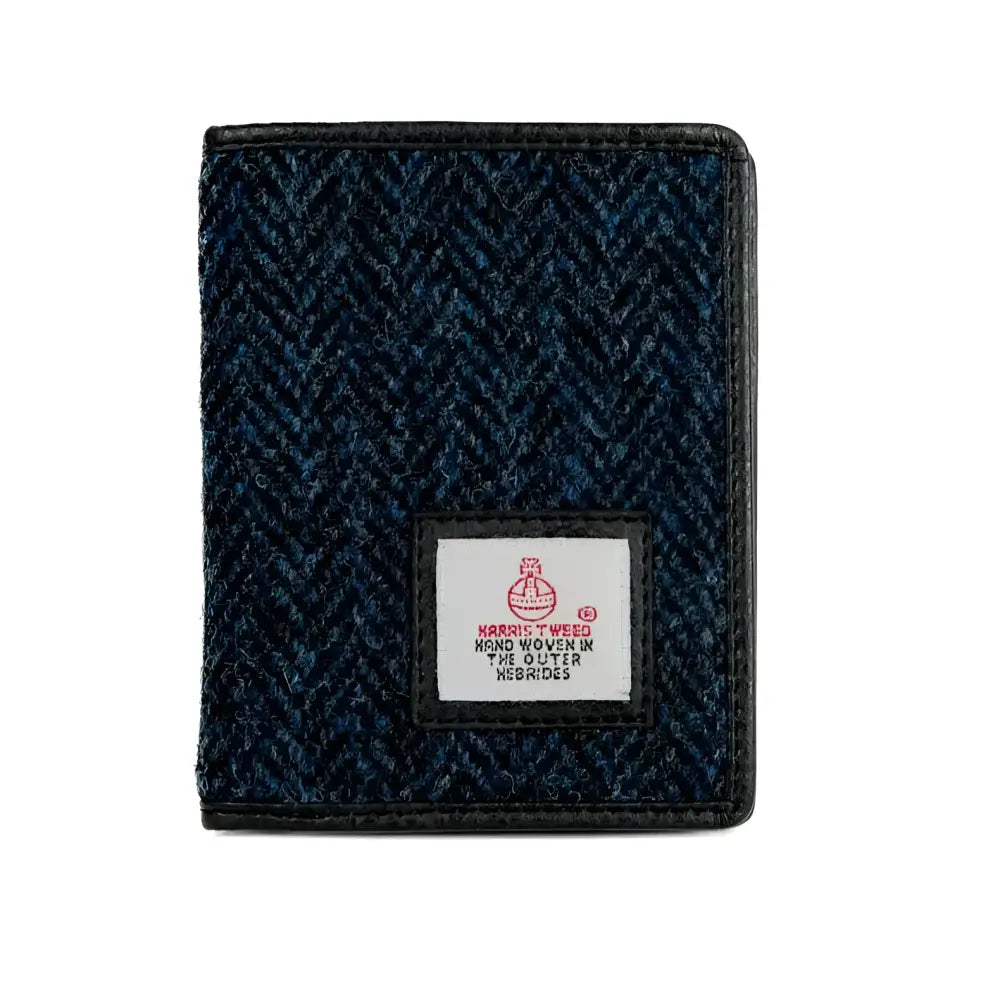 Harris Tweed Slim Bifold Wallet - Blue