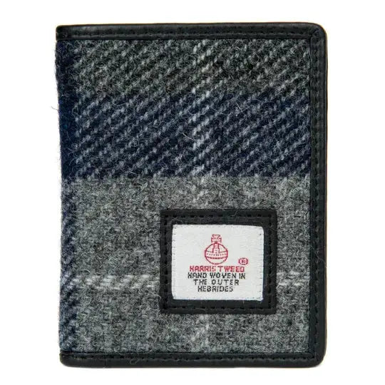 Harris Tweed Slim Bifold Wallet - Blue Check