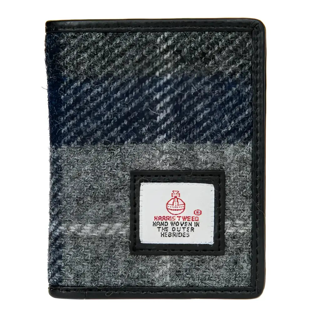 Harris Tweed Slim Bifold Wallet - Blue Check