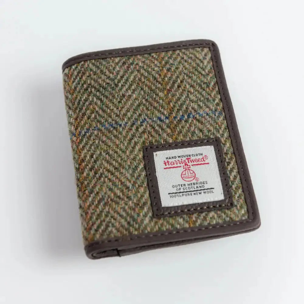 Harris Tweed Slim Bifold Wallet - Green