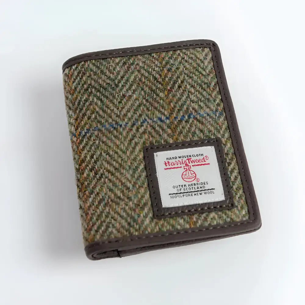 Harris Tweed Slim Bifold Wallet - Green