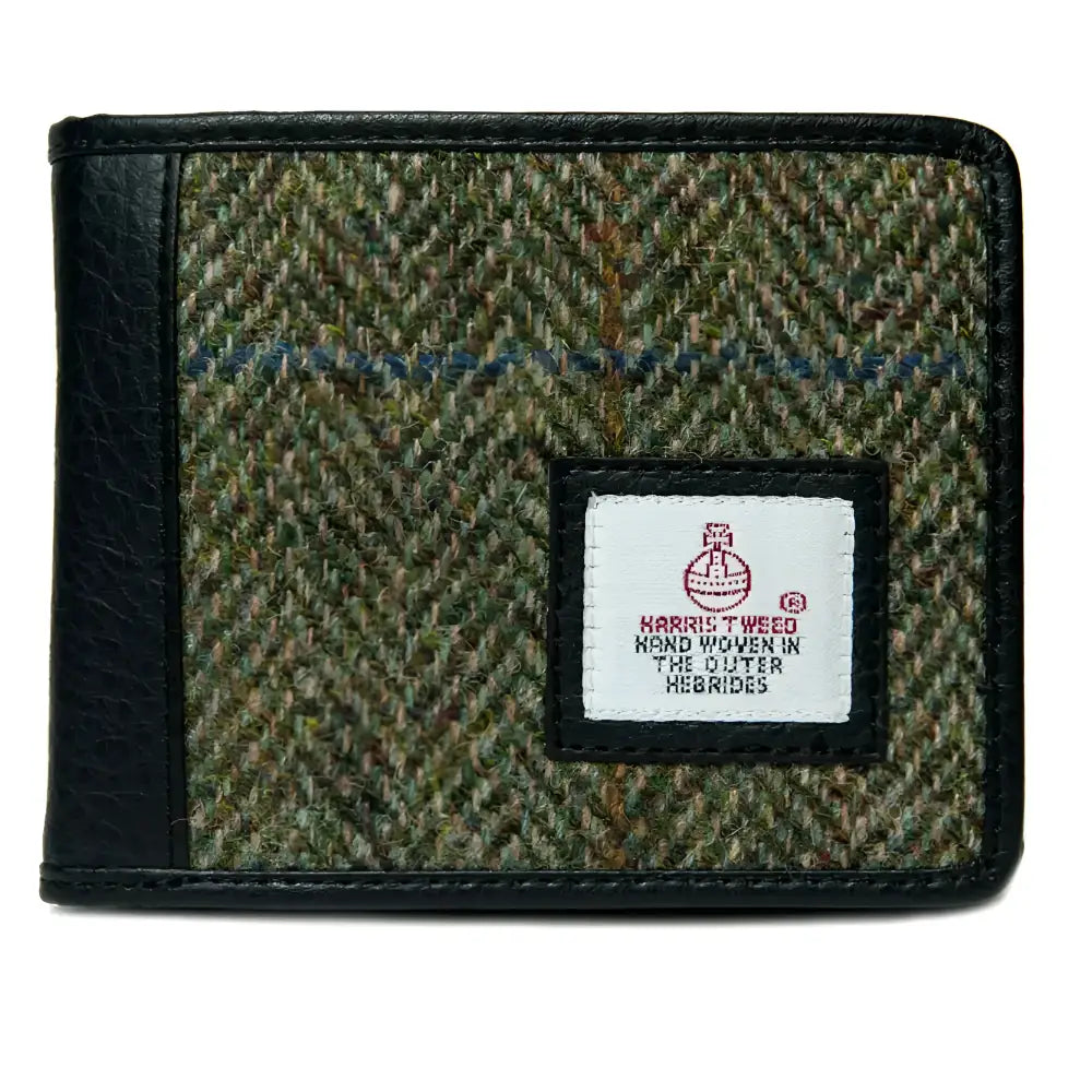 Harris Tweed Tri-fold Wallet - Country Green