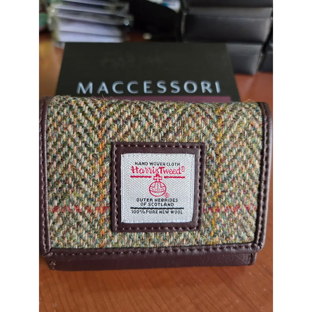 Harris Tweed Trifold Purse - Country Green