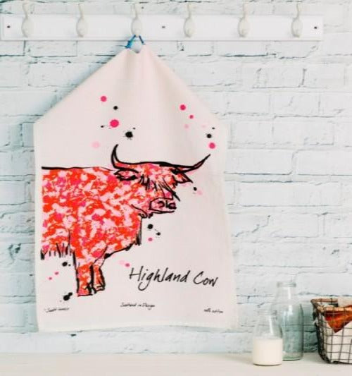 Highland Cow Tea Towel | Scott Innes | Scottish Creations