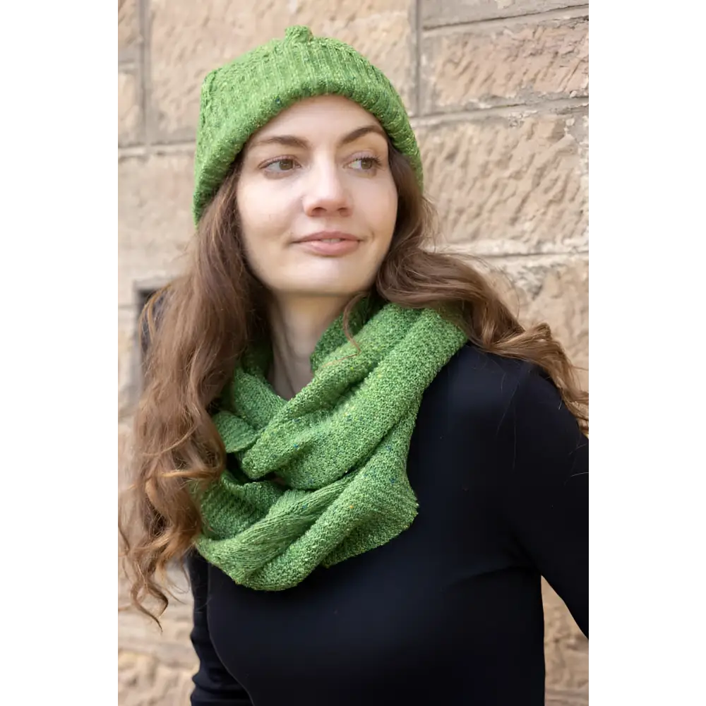 Islay Hat and Snood Set - Killala - light Green - Bill Baber