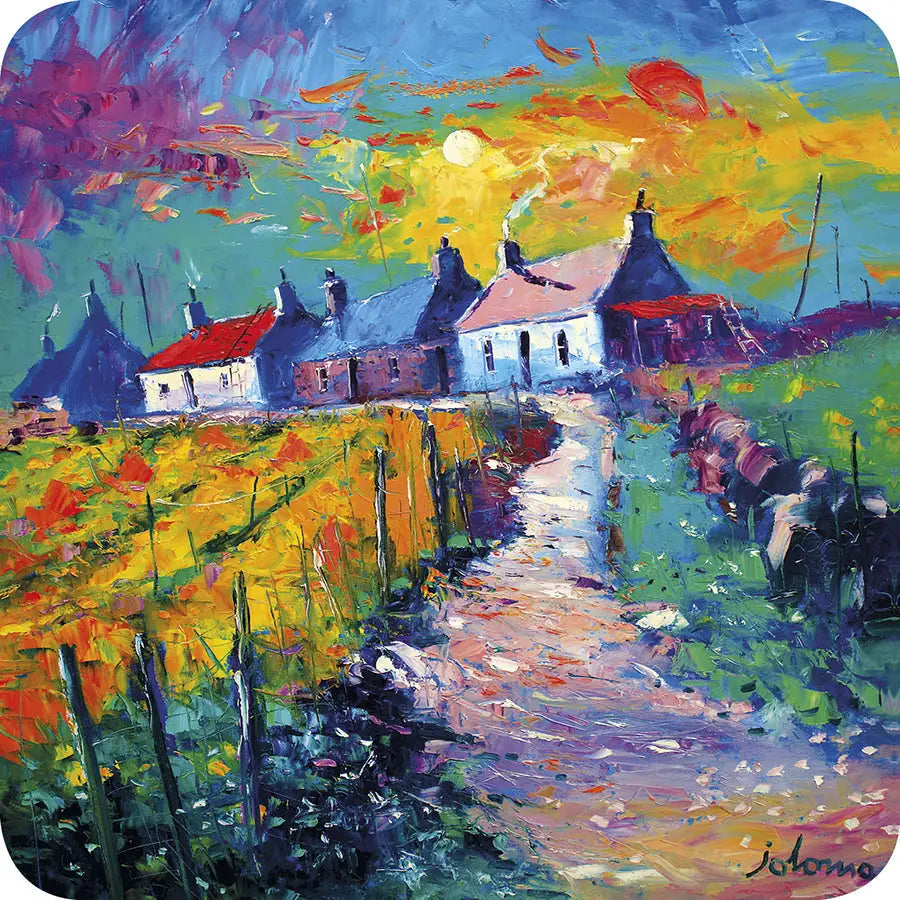 Isle of Lewis Cottages Coaster - Scottish Home