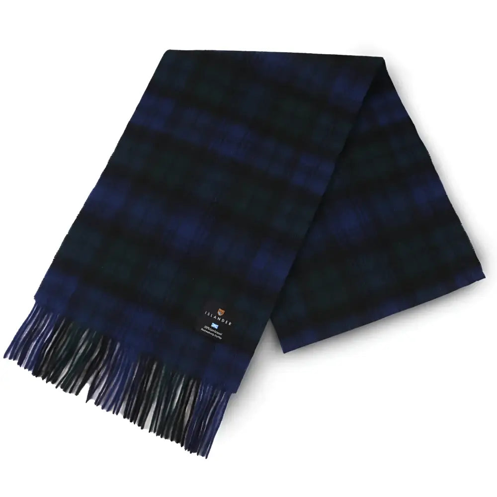 Lambswool Scarf in Tartan - Black Watch