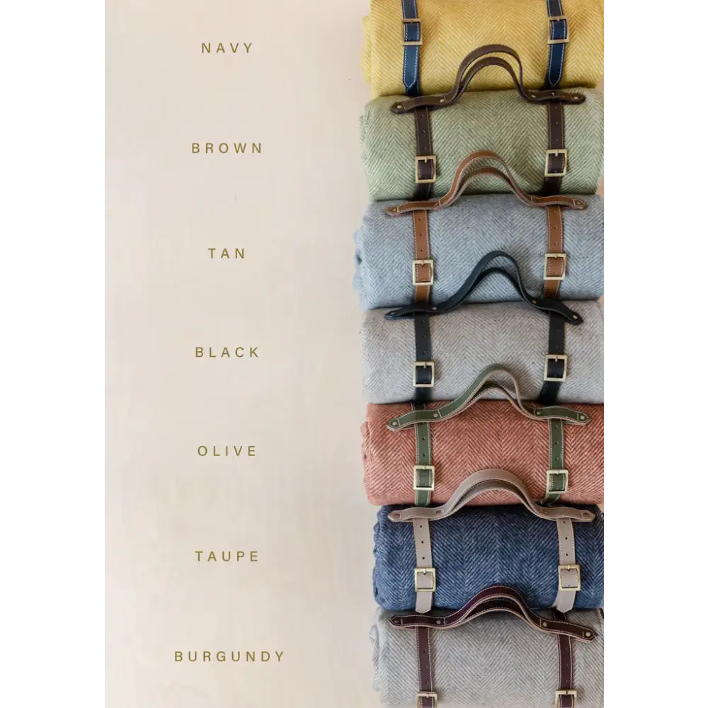 Leather Picnic Blanket Carrier - Strap