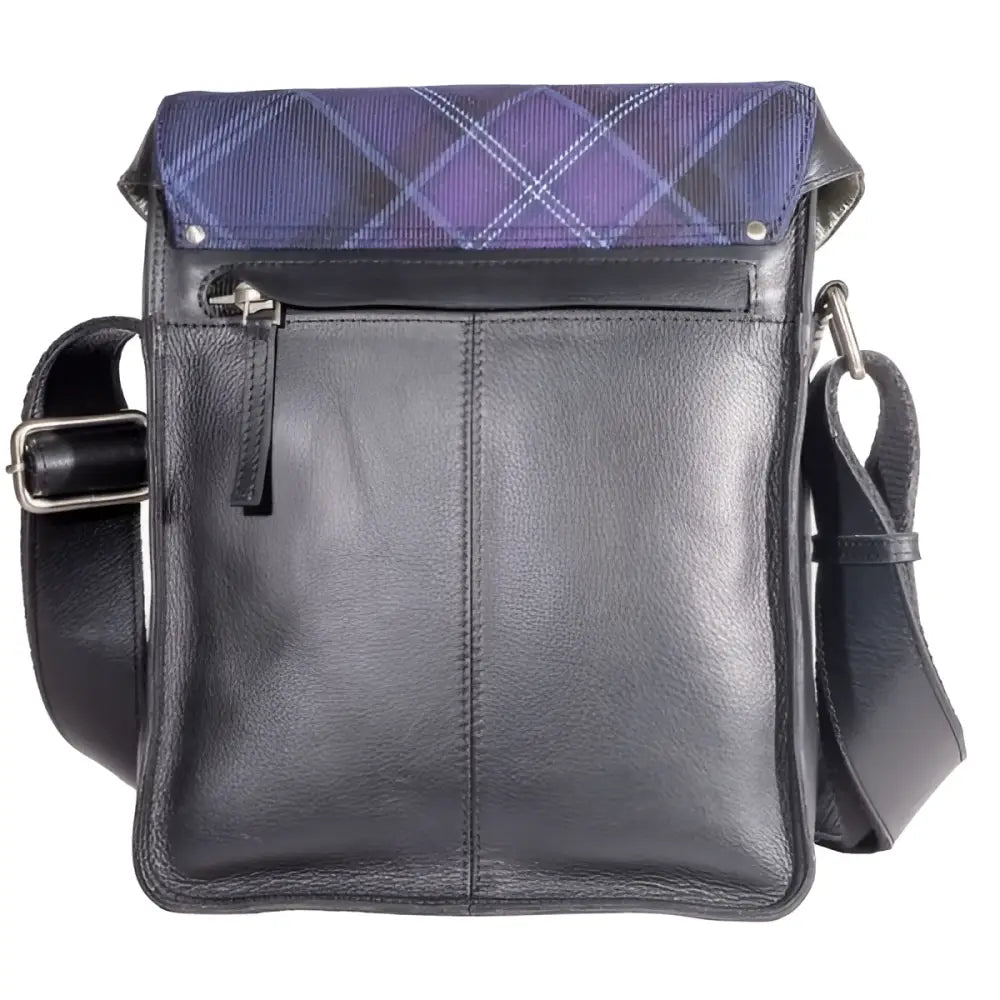 Leather & Scottish Thistle Tartan Cross Body Bag - Handbags