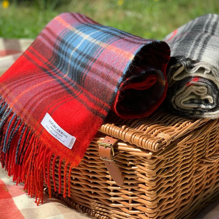 Lochcarron Ruby Tartan Lambswool Blanket | Lochcarron | Scottish Creations