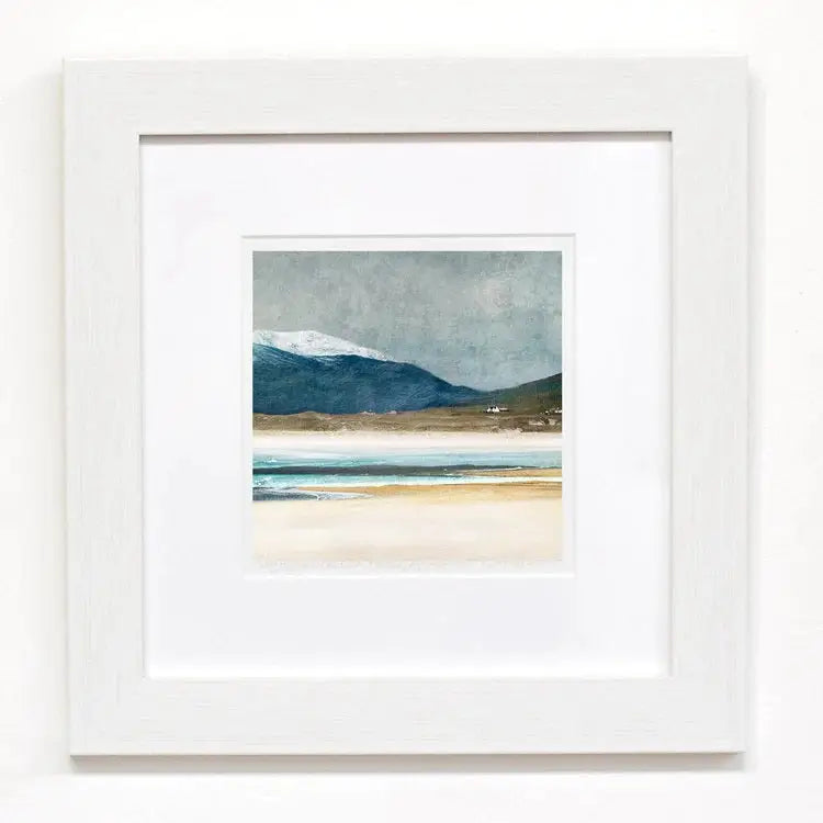 Luskentyre Bay in Winter Isle of Harris Print - 5’’x5’’ - Scottish Art