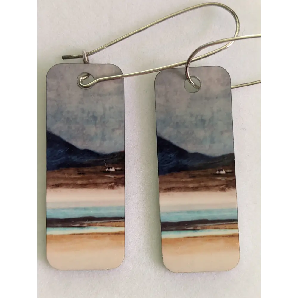 Luskentyre Beach Aluminum & Silver Earrings - Scottish Jewelry