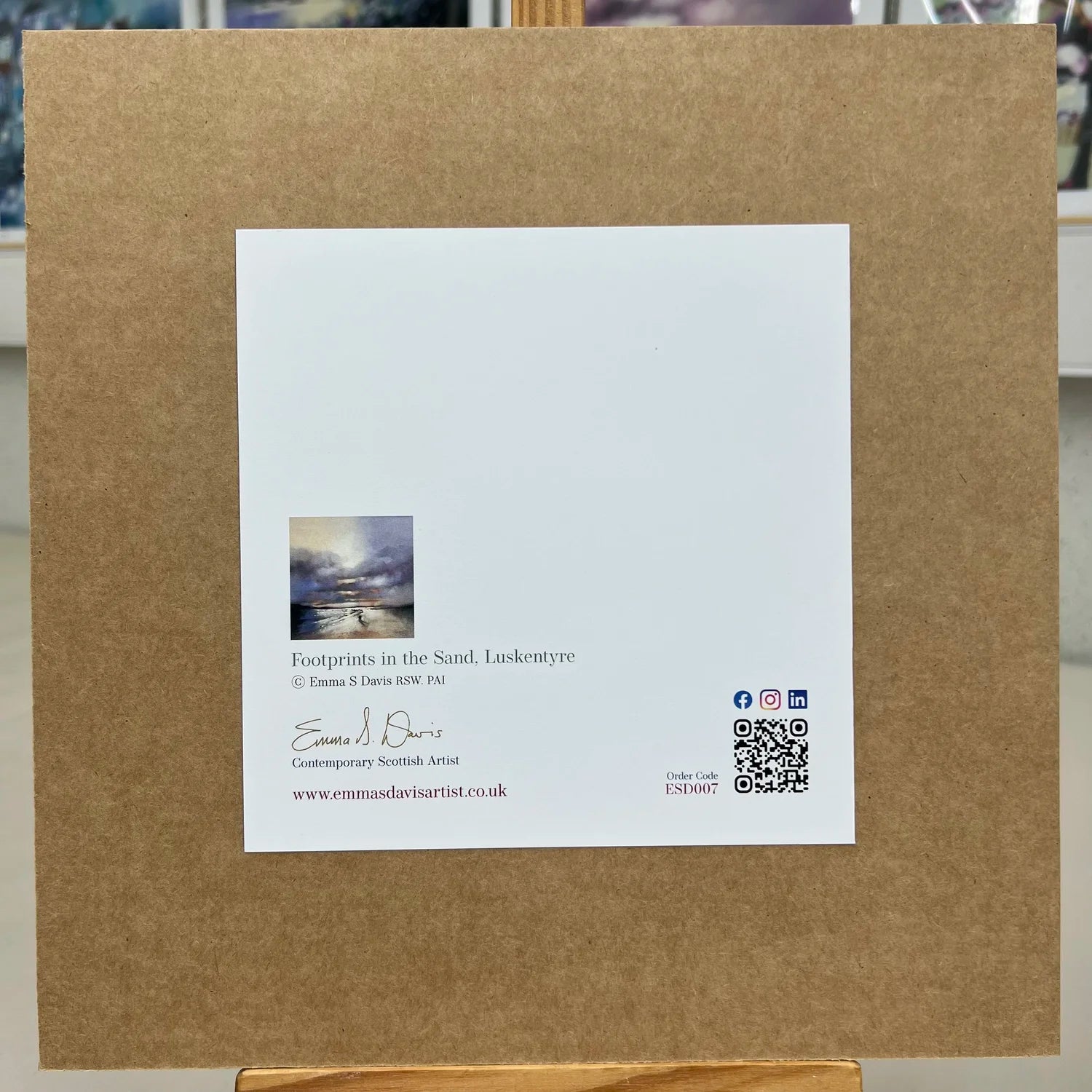 Greeting Card 'Footprints in the Sand, Luskentyre'