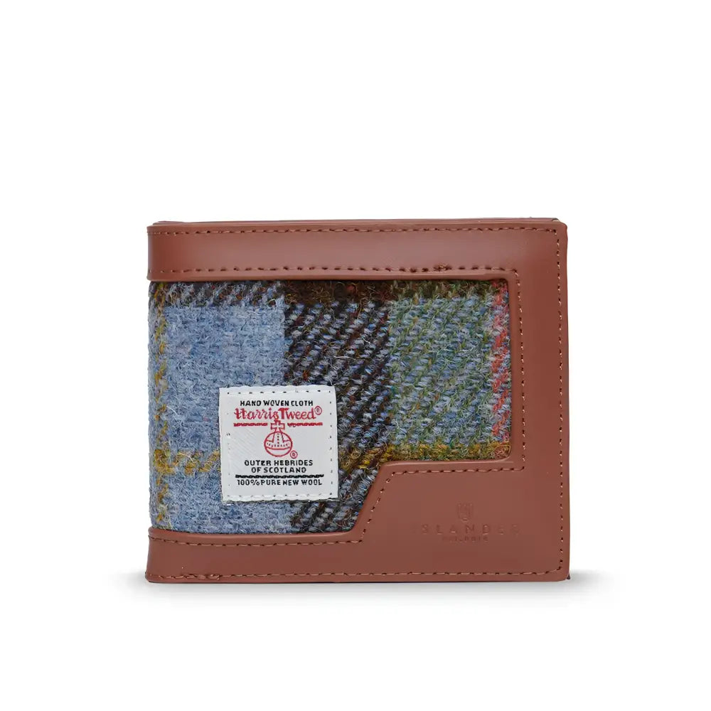 Men’s Wallet in Harris Tweed - Chestnut Blue