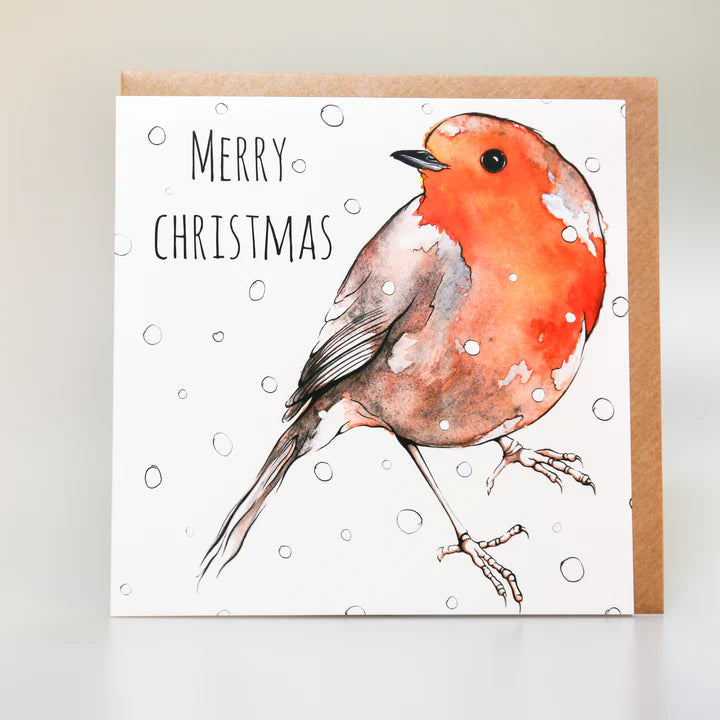 Merry Christmas Robin Card | Clare Baird | Scottish Creations