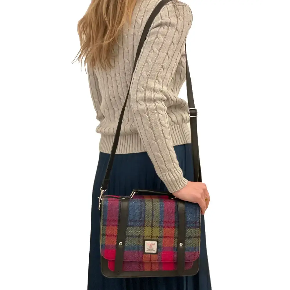 Ladies Messenger Bag in Harris Tweed