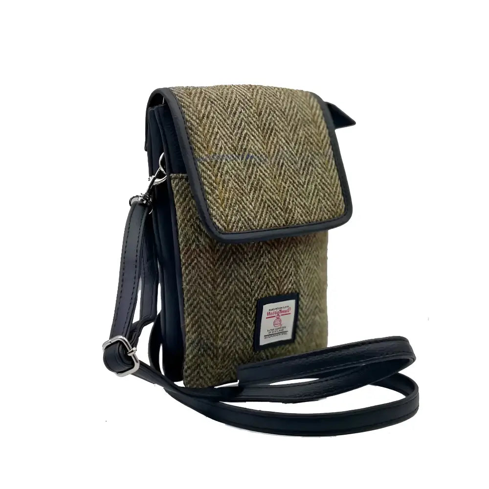 Mini Cross Body Bag in Harris Tweed - Green