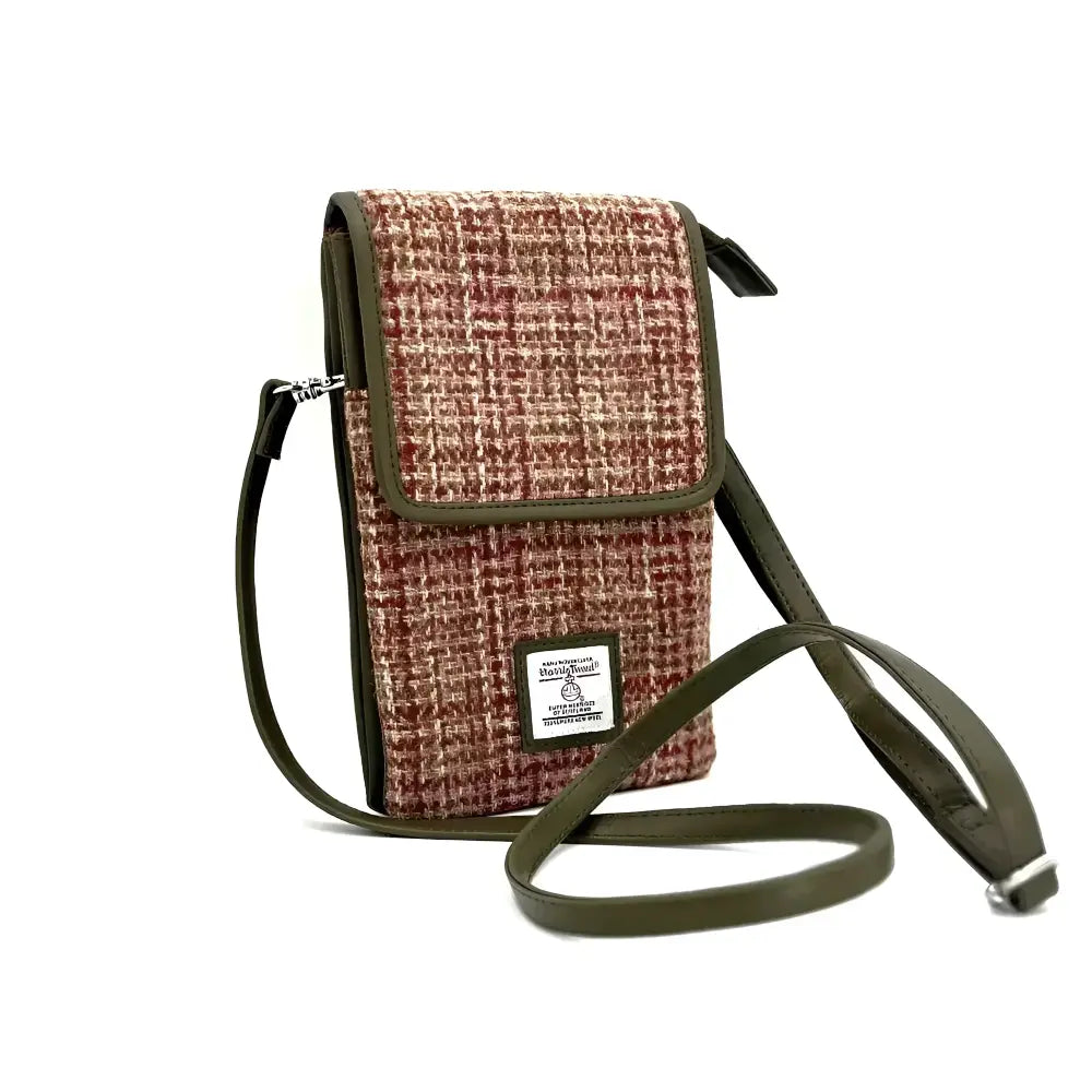 Mini Cross Body Bag in Harris Tweed - Maple