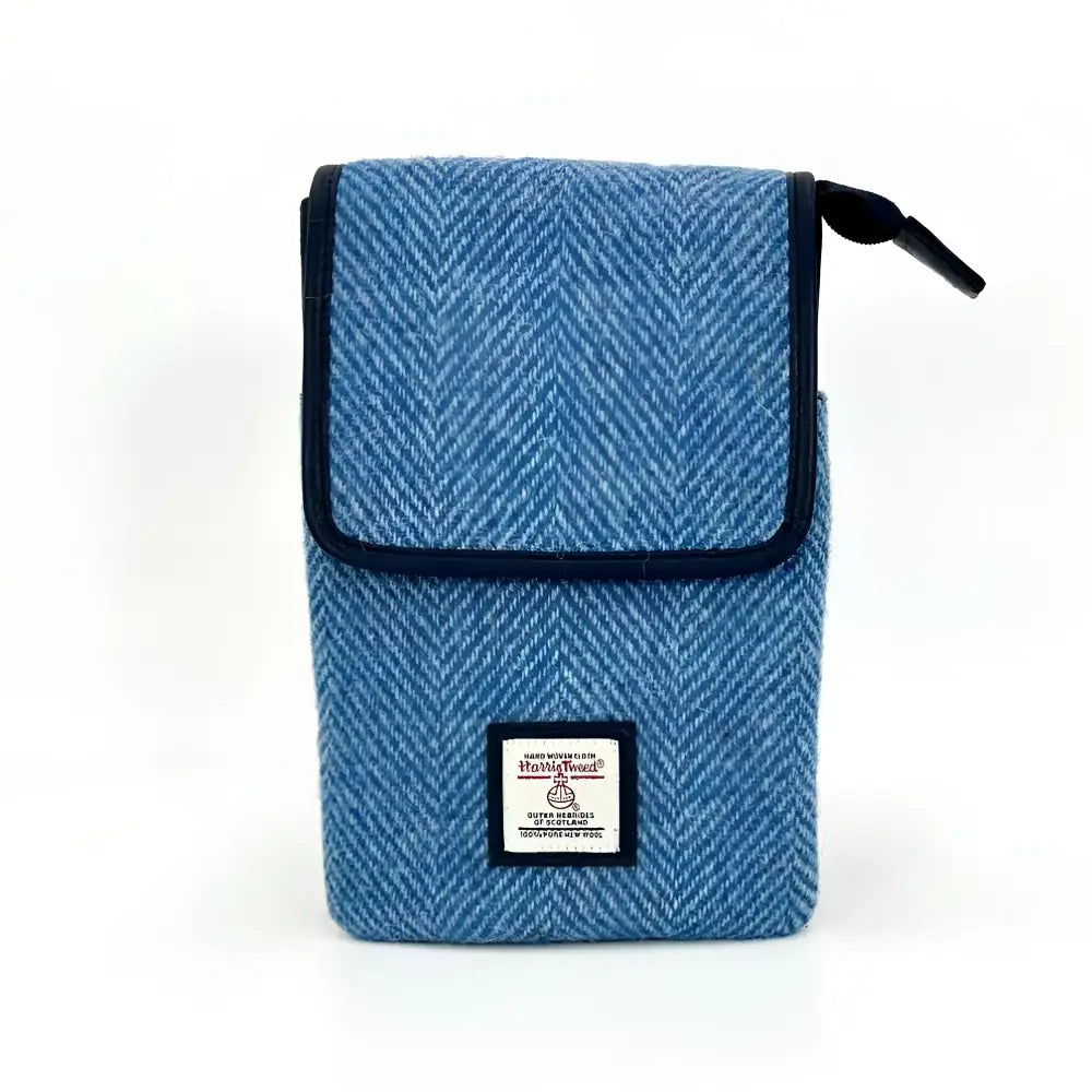 Mini Cross Body Bag in Harris Tweed - Sky Blue