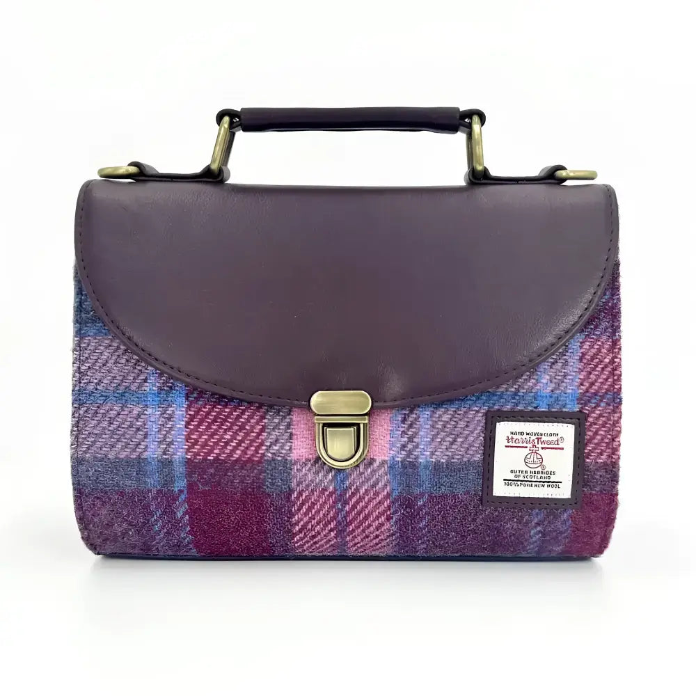 Mini Day Bag in Harris Tweed - Pastel Pink