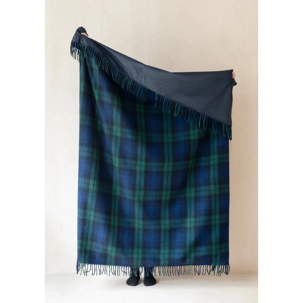 Picnic Blanket in Black Watch Tartan