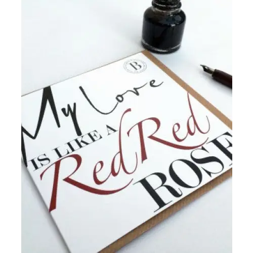 Red Rose Card - Scottish Art