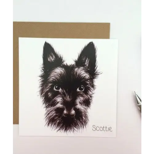 The Scottie Dog Card - Scottish Art