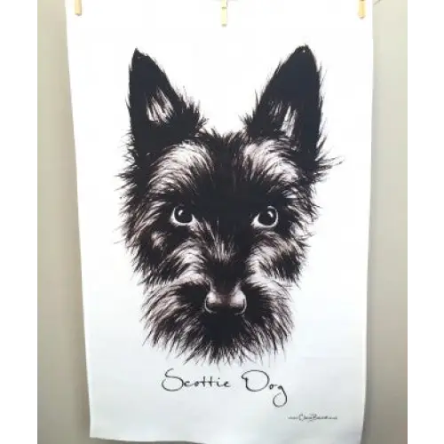 Scottie Dog Tea Towel - Scottish Home