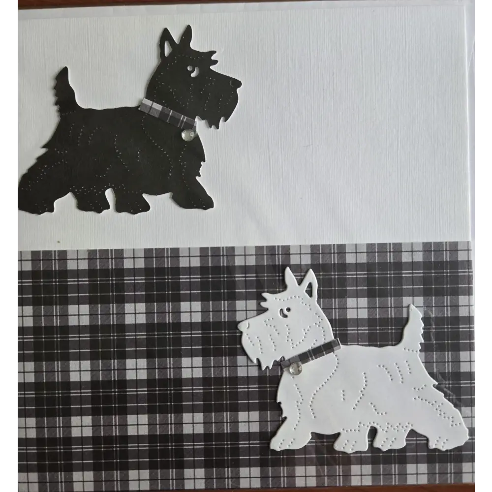 Scottie & Westie Dogs Card - Scottish Art