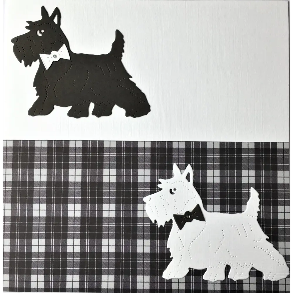 Scottie & Westie Dogs Card - Scottish Art
