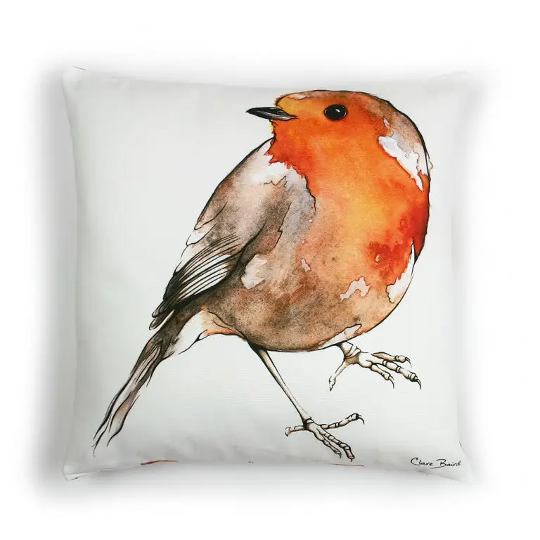 Scottish Robin Pillow - Home