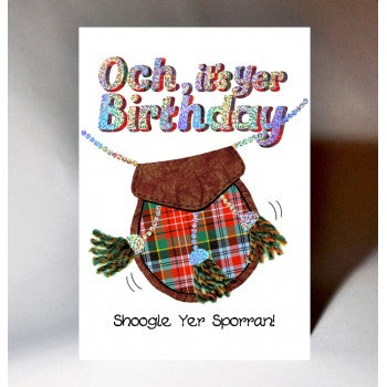 Scottish Sporran Birthday Card | Wee Wishes | Scottish Creations