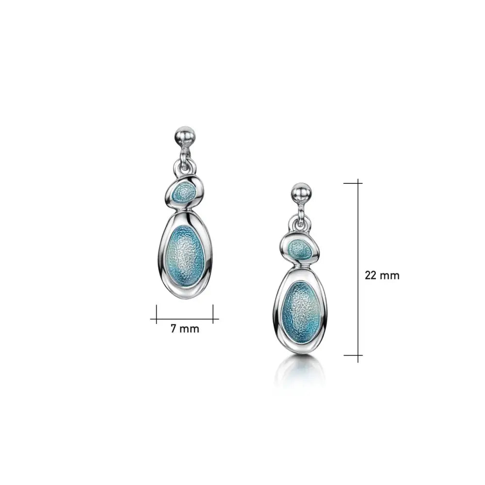 Shoreline Pebble 2-Pebble Drop Earrings - Scottish Jewelry