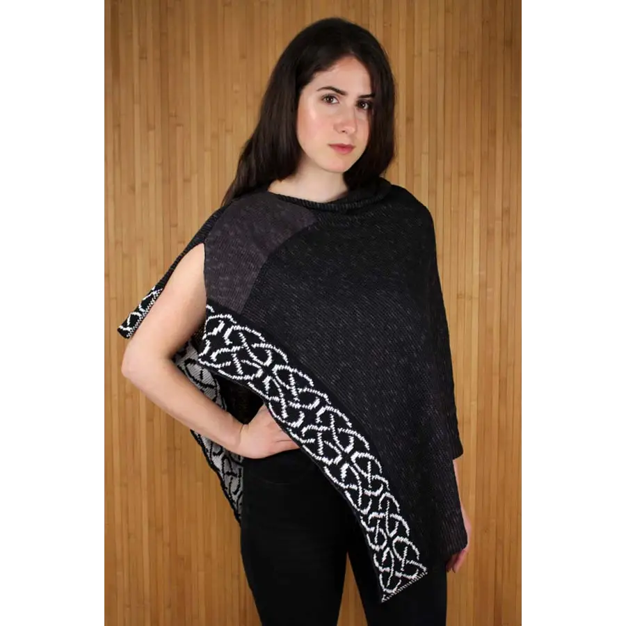 Silk & Linen Wallace Shawl - Charcoal - Cosy Essentials