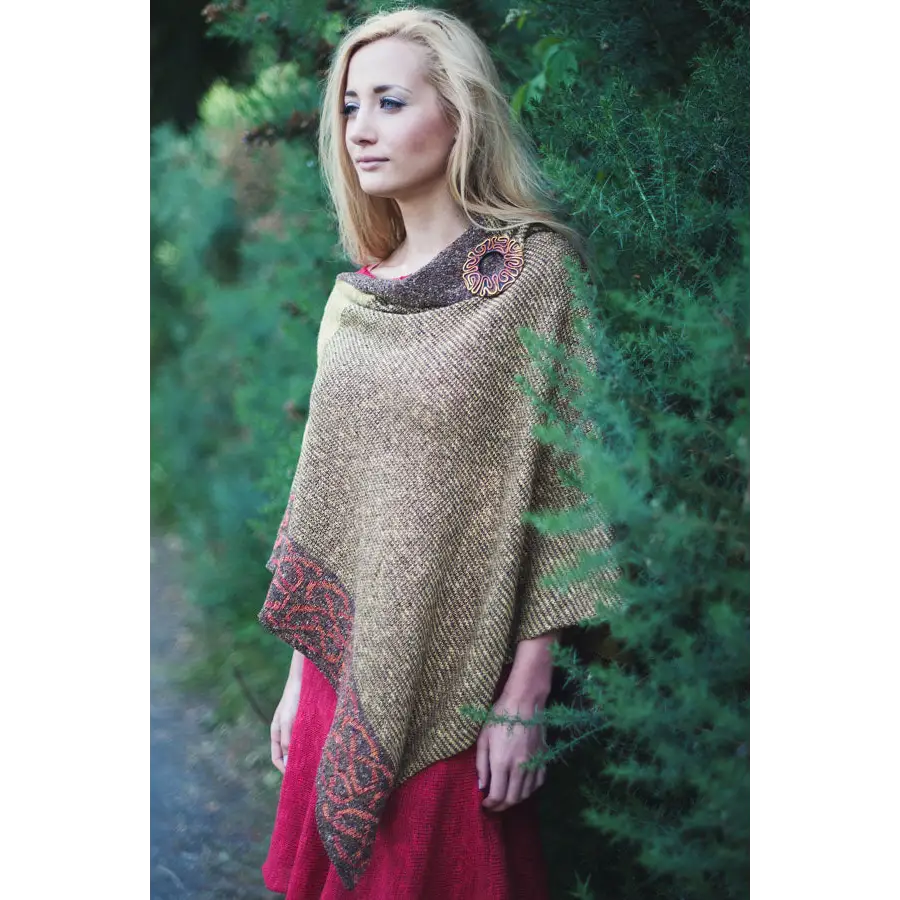 Silk & Linen Wallace Shawl - Honey - Cosy Essentials