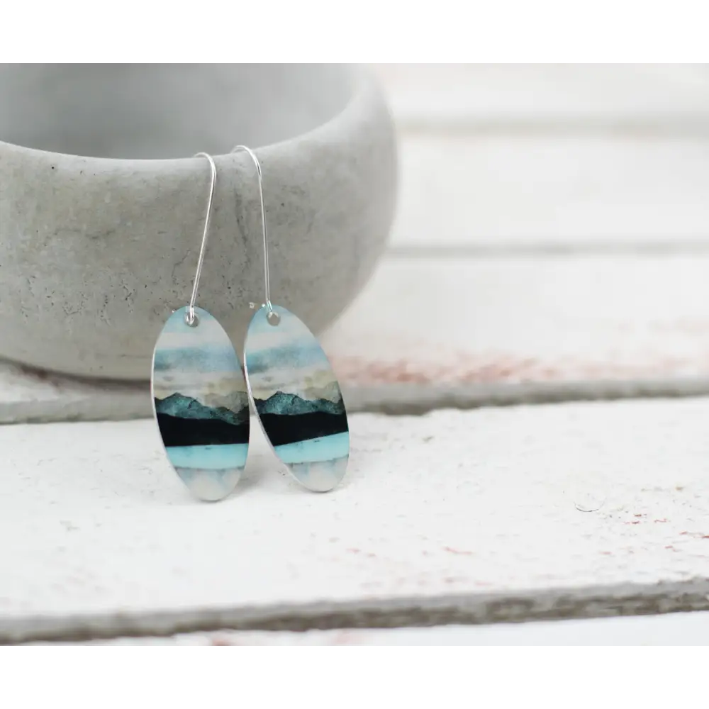 Skye from Bealach Na Ba Applecross Aluminum & Silver Earrings - Scottish Jewelry