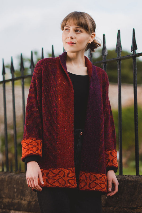 Skye Jacket in Bordeaux Merino Wool | Bill Baber | Scottish Creations